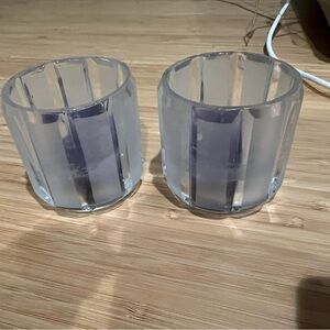 🕯️ Heavy Glass Votive Candle Holders (Set of 2)